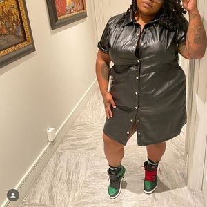 REBDOLLS leather shirt dress